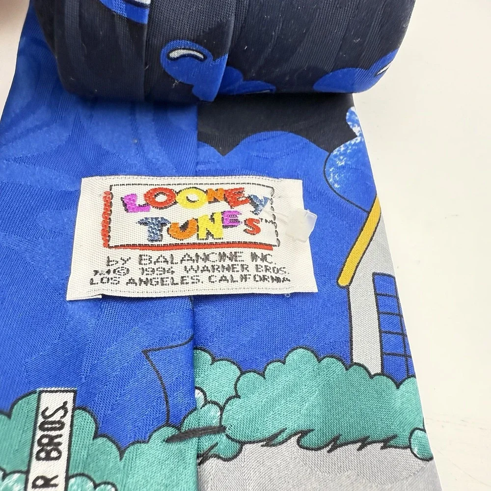 Vintage Looney Tunes Tie Skater Skateboard Daffy‎ Duck
